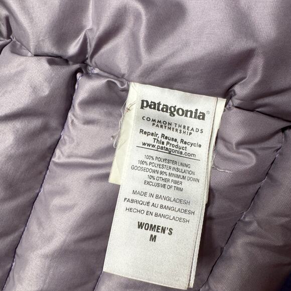 Patagonia Women's Medium Goose Down 800-Fill Insulated Puffer Jacket Purple - Picture 7 of 9